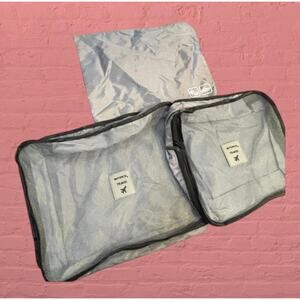 GForce Packing Cubes Shoe Bag Travel Luggage Organizer Bags Gray Set of 3 Pieces